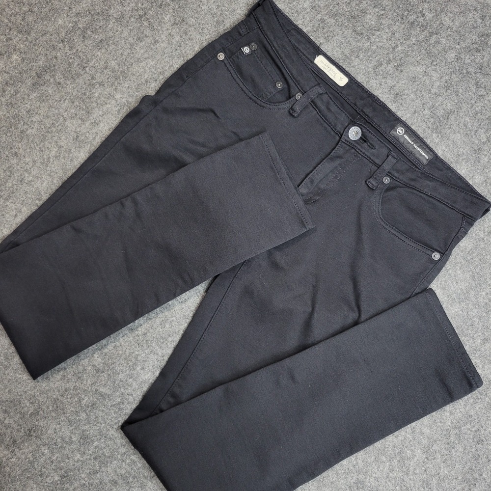 AG Adriano Goldschmied Jeans 29 Womens Black Denim The Legging Super Skinny Fit